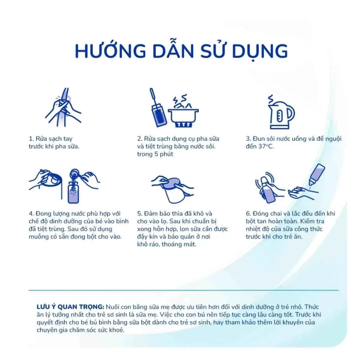 Cách pha sữa NAN đúng cách để sữa không bị vón cục, nổi bọt khí 5 Hướng dẫn chi tiết cách pha sữa NAN đúng cách theo khuyến nghị của nhà sản xuất